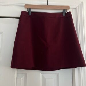 Express Burgundy Mini Skirt